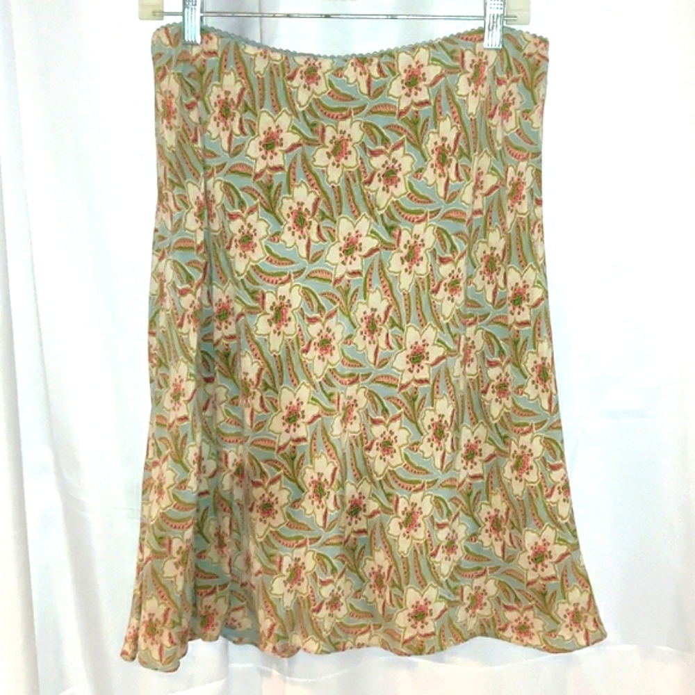 Gap silk floral skirt, Size 12